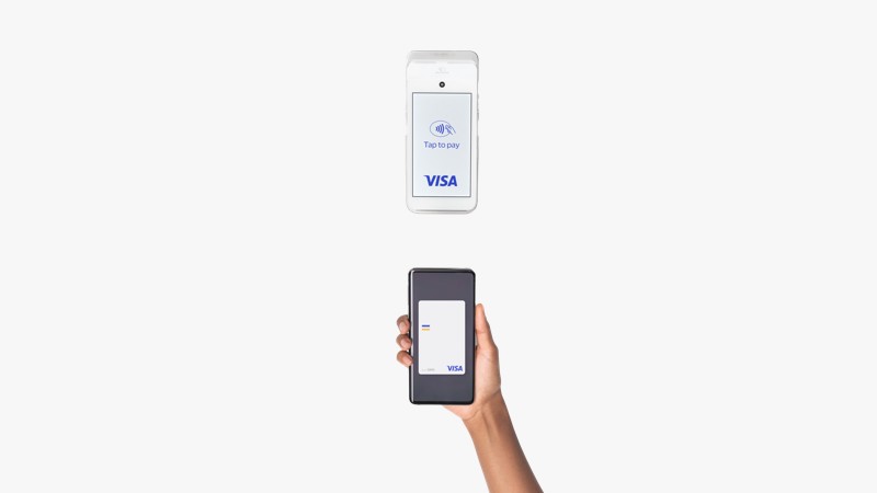 card terminal and hand holding mobile