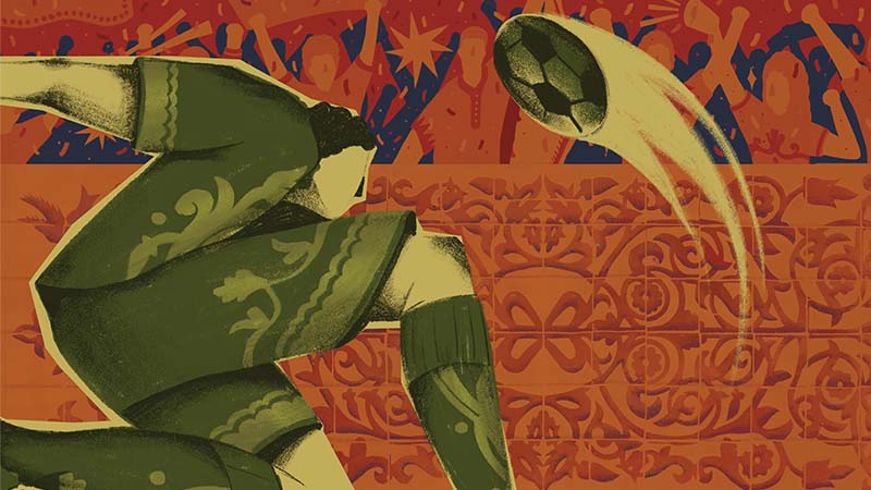 Artwork by Wiam Azhar from Morrocco, created for Visa’s Reimagine FIFA World Cup 2026 collaboration.